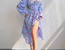 Сукня міді з квітковим принтом  Сукня міді з квітковим принтом  | PUSHKA SHOP