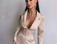 Комплект: сукня піджак + корсет  | PUSHKA SHOP