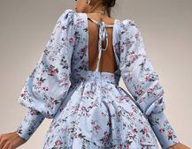 Сукня міні з пишною спідницею та драпіруванням на талії | PUSHKA SHOP