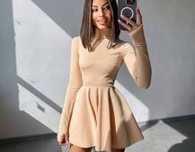 Сукня міні зі спідницею-сонцем  | PUSHKA SHOP