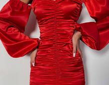 Атласна сукня з драпіруванням Атласна сукня з драпіруванням | PUSHKA SHOP