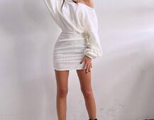 Сукня міні із теплого трикотажу | PUSHKA SHOP