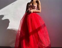 Комплект: корсет бюстьє декорований стразами + пишна спідниця максі  Ручна робота  Комплект: корсет бюстьє декорований стразами + пишна спідниця максі  Ручна робота  | PUSHKA SHOP