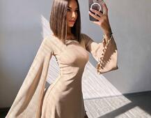 Трикотажна сукня зі шнурівкою на спинці    Трикотажна сукня зі шнурівкою на спинці    | PUSHKA SHOP