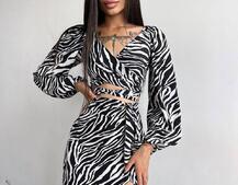 Комплект: топ із зав'язками на талії + спідниця міді з розрізом | PUSHKA SHOP