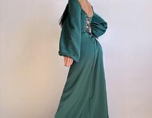 Атласний комплект: корсет + спідниця максі з драпіруванням Атласний комплект: корсет + спідниця максі з драпіруванням | PUSHKA SHOP