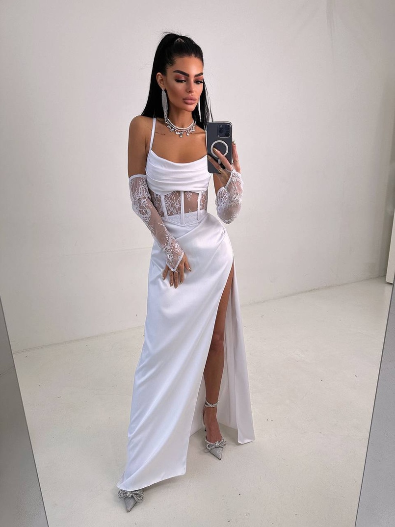 Комплект: корсет+ рукавички + спідниця максі Комплект: корсет+ рукавички + спідниця максі | PUSHKA SHOP