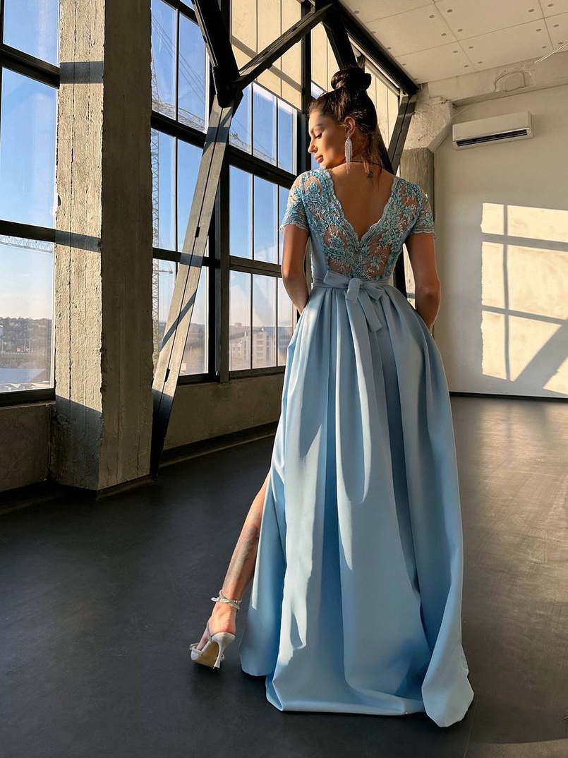 Сукня максі з мереживом  | PUSHKA SHOP