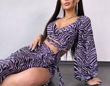 Комплект: топ із зав'язками на талії + спідниця міді з розрізом Комплект: топ із зав'язками на талії + спідниця міді з розрізом | PUSHKA SHOP