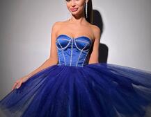 Комплект: корсет, декорований стразами  +  пишна фатинова спідниця Комплект: корсет, декорований стразами  +  пишна фатинова спідниця | PUSHKA SHOP