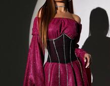 Сяючий комплект: сукня + корсет   Сяючий комплект: сукня + корсет   | PUSHKA SHOP