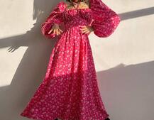 Улюблена сукня-міді зі шнурівкою на талії  Улюблена сукня-міді зі шнурівкою на талії  | PUSHKA SHOP