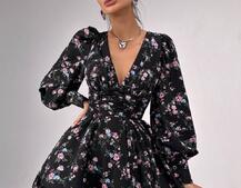 Сукня міні з пишною спідницею та драпіруванням на талії Сукня міні з пишною спідницею та драпіруванням на талії | PUSHKA SHOP