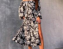 Улюблена сукня-міді зі шнурівкою на спинці та розрізом на ніжці Улюблена сукня-міді зі шнурівкою на спинці та розрізом на ніжці | PUSHKA SHOP