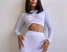 Комплект: топ + спідниця с розрізами  Комплект: топ + спідниця с розрізами  | PUSHKA SHOP