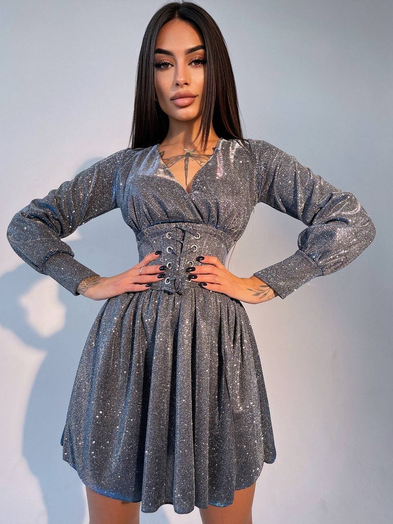 Блискуча сукня з корсетом Блискуча сукня з корсетом | PUSHKA SHOP