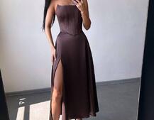 Корсетна сукня міді  | PUSHKA SHOP