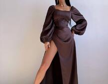 Атласний комплект: корсет + спідниця максі з драпіруванням Атласний комплект: корсет + спідниця максі з драпіруванням | PUSHKA SHOP