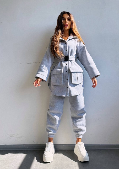 Комплект: тепла сорочка на кнопках + джоггери | PUSHKA SHOP