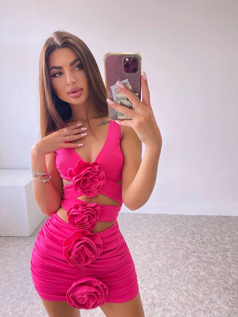 Комплект: топ та спідниця з трояндами    | PUSHKA SHOP