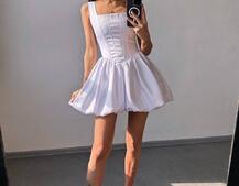 Атласна корсетна сукня міні  Атласна корсетна сукня міні  | PUSHKA SHOP