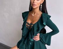 Сукня з з воланами на ґудзиках  Сукня з з воланами на ґудзиках  | PUSHKA SHOP