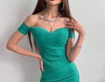 Трикотажное платье мини с чашечками с эффектом push up Трикотажное платье мини с чашечками с эффектом push up | PUSHKA SHOP