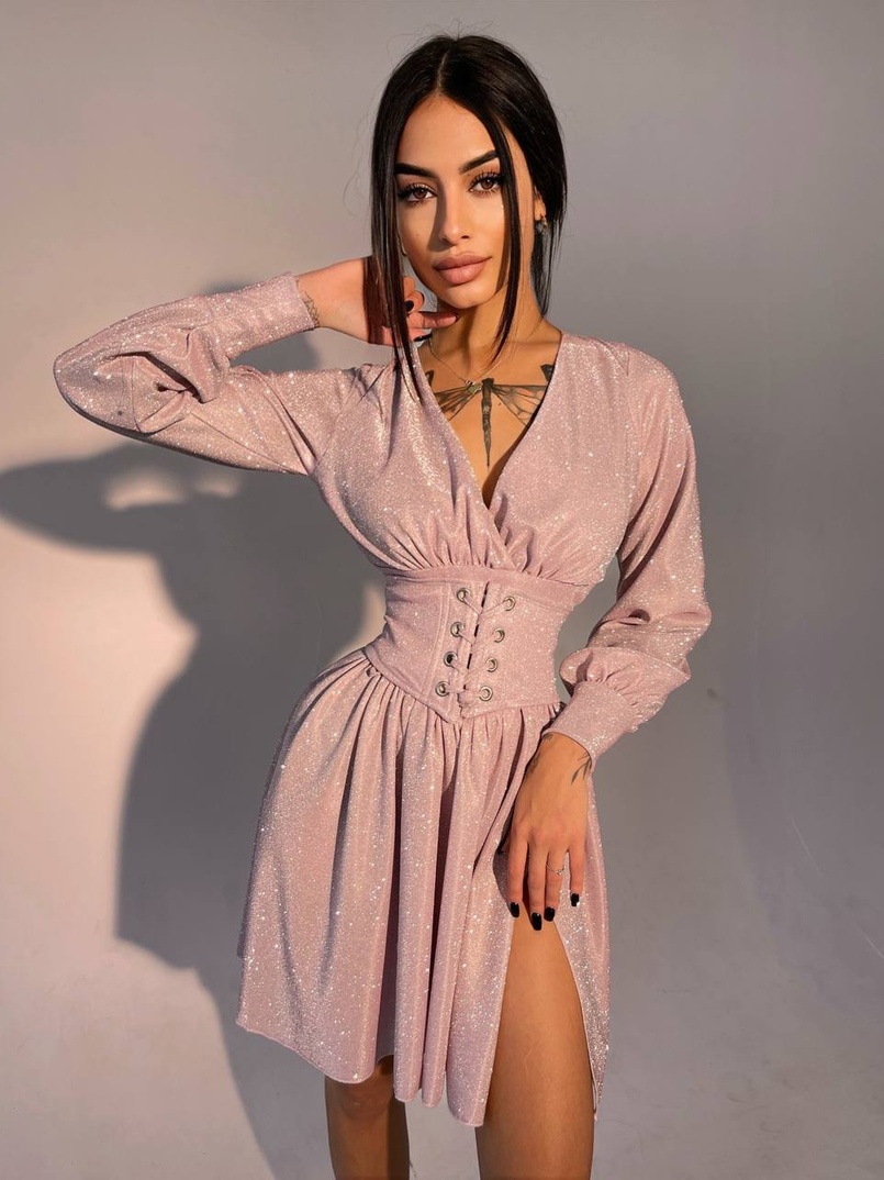 Блискуча сукня з корсетом Блискуча сукня з корсетом | PUSHKA SHOP