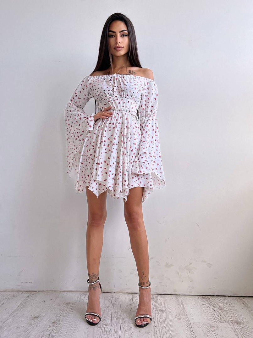 Сукня асиметричного крою з розкльошеними рукавами + корсет декорований стразами Ручна робота Сукня асиметричного крою з розкльошеними рукавами + корсет декорований стразами Ручна робота | PUSHKA SHOP