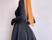 Трикотажна сукня міні із спідницею сонцем     | PUSHKA SHOP