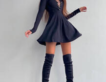 Сукня міні зі шнурівкою  Сукня міні зі шнурівкою  | PUSHKA SHOP