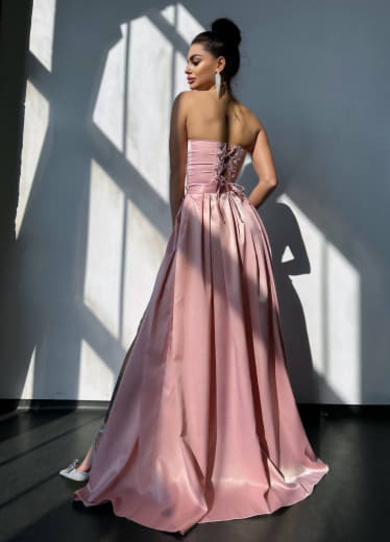 Комплект: корсет-бюстьє , декорований стразами  + спідниця максі з розрізом   Ручна робота  Комплект: корсет-бюстьє , декорований стразами  + спідниця максі з розрізом   Ручна робота  | PUSHKA SHOP