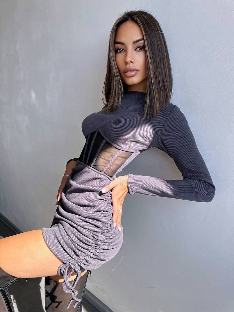 Сукня-міні  з елементами корсету  Довжину спідниці можна регулювати  Сукня-міні  з елементами корсету  Довжину спідниці можна регулювати  | PUSHKA SHOP