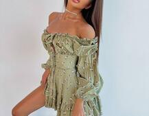 Сукня з квітковим принтом з воланами на ґудзиках  Сукня з квітковим принтом з воланами на ґудзиках  | PUSHKA SHOP