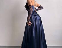 Атласний комплект: корсет + спідниця максі Атласний комплект: корсет + спідниця максі | PUSHKA SHOP