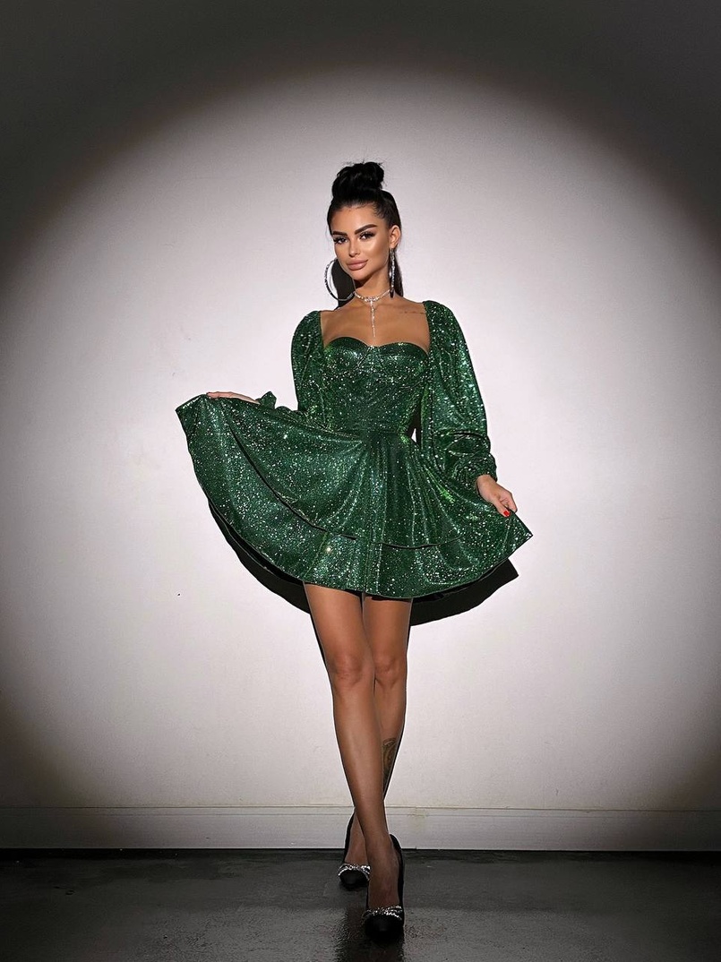 Сяюча корсетна сукня бюстьє з подвійною спідницею Сяюча корсетна сукня бюстьє з подвійною спідницею | PUSHKA SHOP