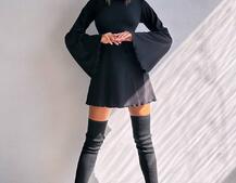 Трикотажна сукня зі шнурівкою на спинці    Трикотажна сукня зі шнурівкою на спинці    | PUSHKA SHOP