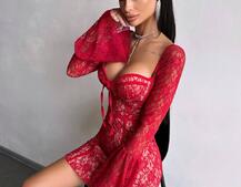 Мереживна сукня міні з чашечками    | PUSHKA SHOP