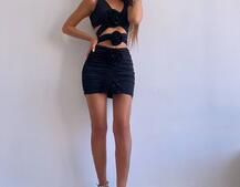 Комплект: топ та спідниця з трояндами    Комплект: топ та спідниця з трояндами    | PUSHKA SHOP