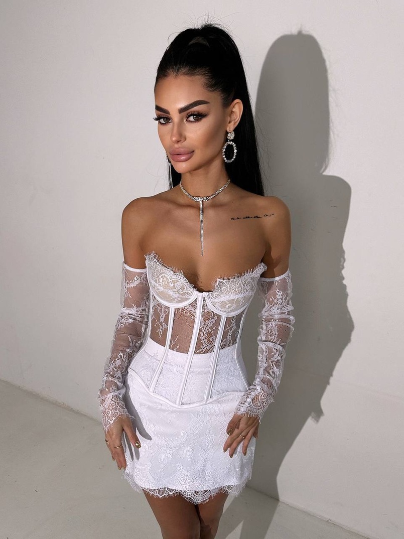 Мереживний комплект: корсет + спідниця   Мереживний комплект: корсет + спідниця   | PUSHKA SHOP