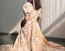 Сукня- міді  з квітковим принтом Сукня- міді  з квітковим принтом | PUSHKA SHOP