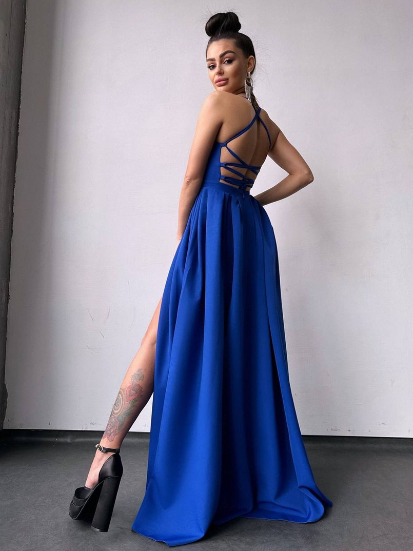 Сукня максі  зі шнурівкою на спинці Сукня максі  зі шнурівкою на спинці | PUSHKA SHOP