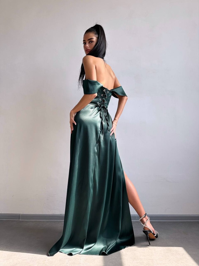 Атласний комплект: корсет бюстʼє + спідниця максі  | PUSHKA SHOP