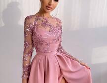 Сукня максі з паєтками та розрізом на спідниці | PUSHKA SHOP