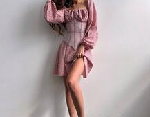 Сукня міні в квітковий принт + прозорий корсет  Сукня міні в квітковий принт + прозорий корсет  | PUSHKA SHOP