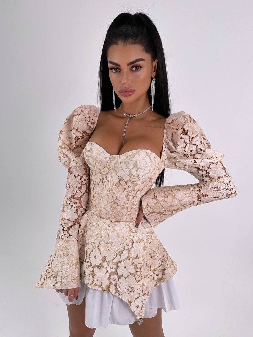 Мереживна сукня з чашечками  Мереживна сукня з чашечками  | PUSHKA SHOP