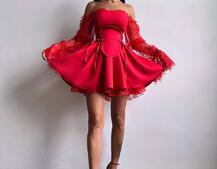 Сукня з корсетом декорована мереживом  Сукня з корсетом декорована мереживом  | PUSHKA SHOP