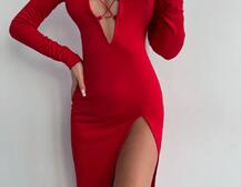 Сукня міді зі шнурівкою  Сукня міді зі шнурівкою  | PUSHKA SHOP