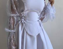 Сукня з корсетом декорована мереживом  Сукня з корсетом декорована мереживом  | PUSHKA SHOP