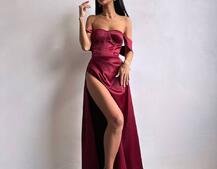 Атласний комплект: корсет бюстʼє + спідниця максі  | PUSHKA SHOP